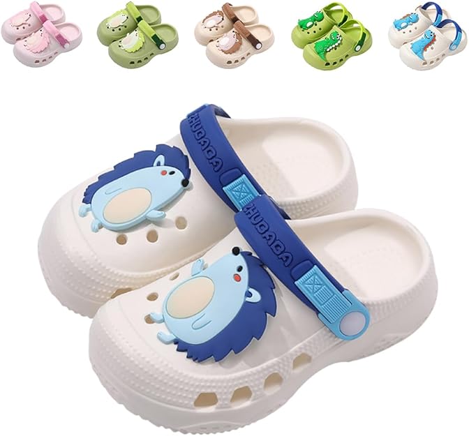 Kids Clogs Boys Girls Dinosaur Clogs Children Garden Sandals Beach Pool Shower Water Shoes