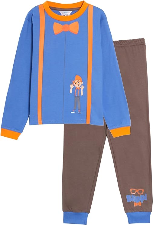 Blippi Boys Pyjamas Kids Dress Up Pjs Novelty Full Length Pyjama Set