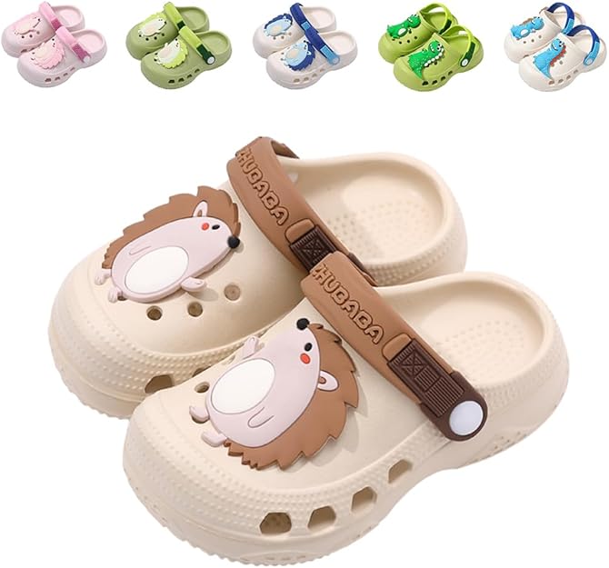 Kids Clogs Boys Girls Dinosaur Clogs Children Garden Sandals Beach Pool Shower Water Shoes