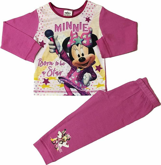 Disney Minnie Mouse Girls Nightwear Pyjama Set