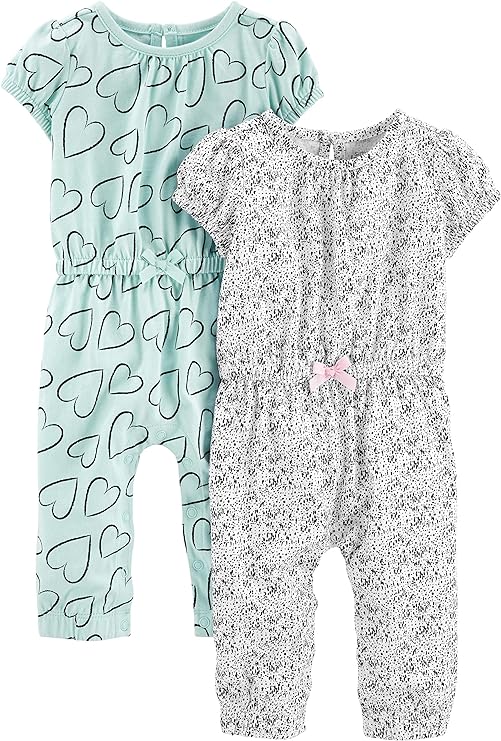 Baby Girls' Jumpsuit (Pack of 2)