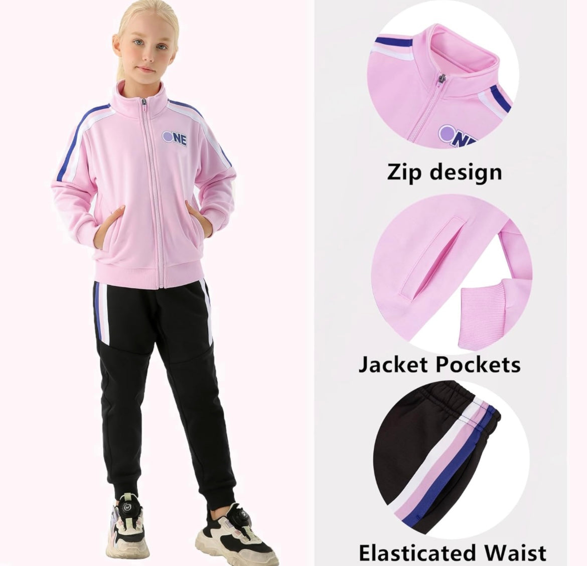 Girl's Tracksuit- 2 Piece Girls' Sweatsuit Set