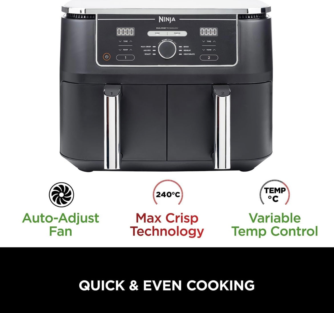 Ninja Foodi MAX Dual Zone Digital Air Fryer