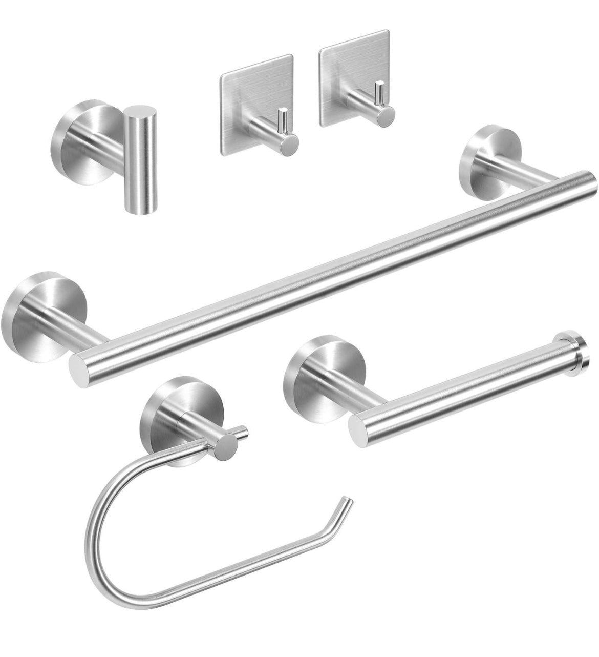 Towel Holders Bathroom Hardware Set - 6 PCS Stainless