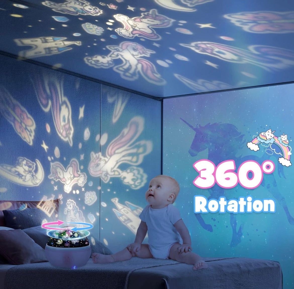 Qukir Star Unicorn Projector