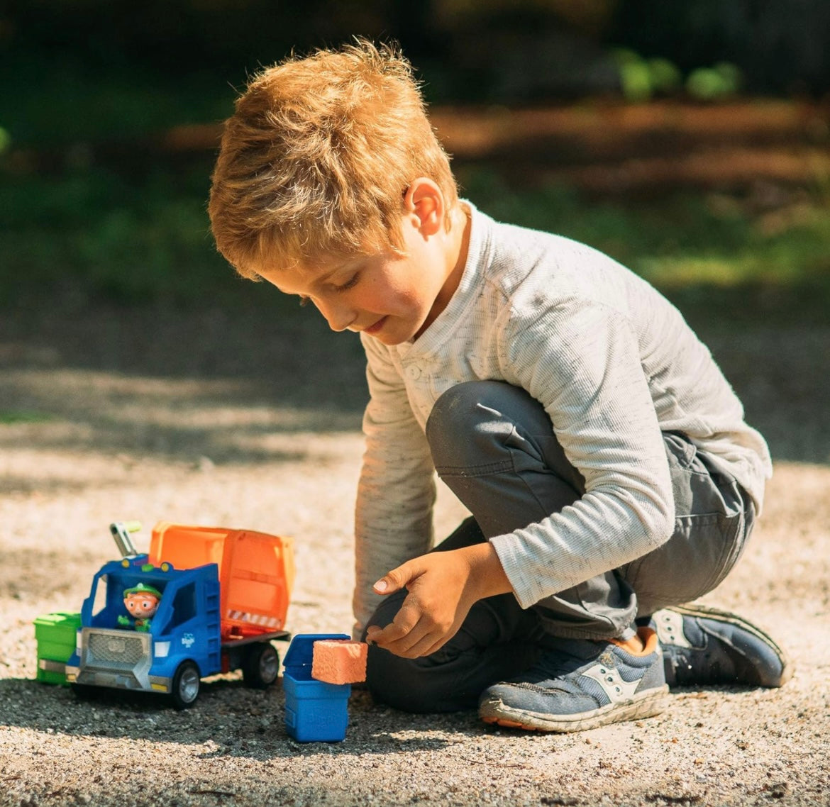 Blippi Truck, with Working Lever Figure Inside