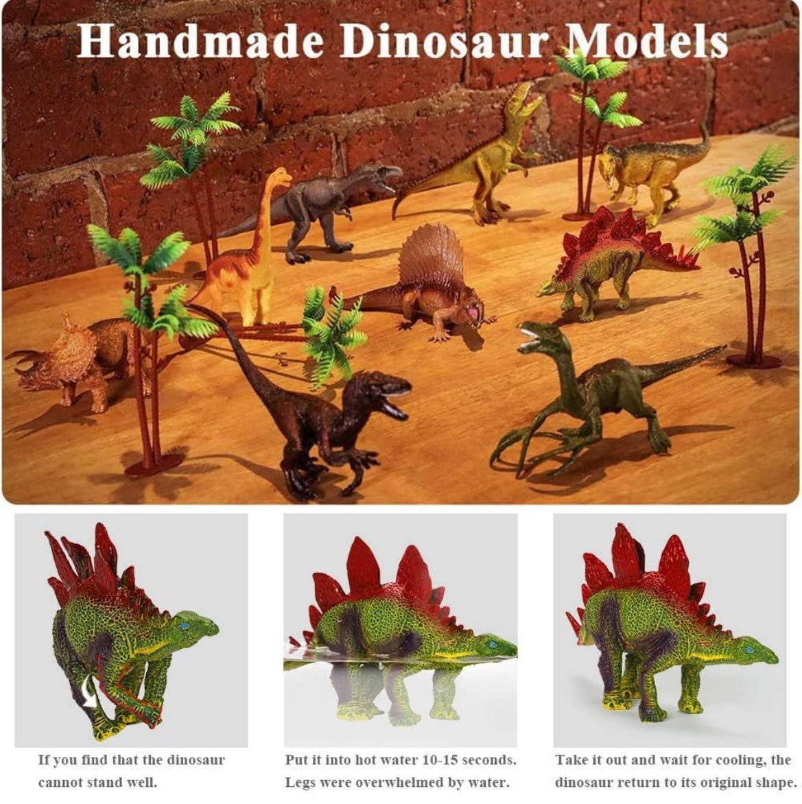 9 Pack Dinosaur Toys with Play Mat