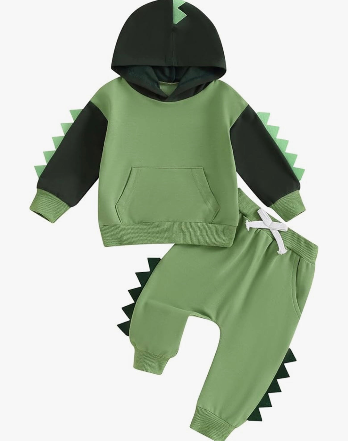 Little Kid Baby Boys Dinosaur Outfits Long Sleeve 2pcs Clothes Set