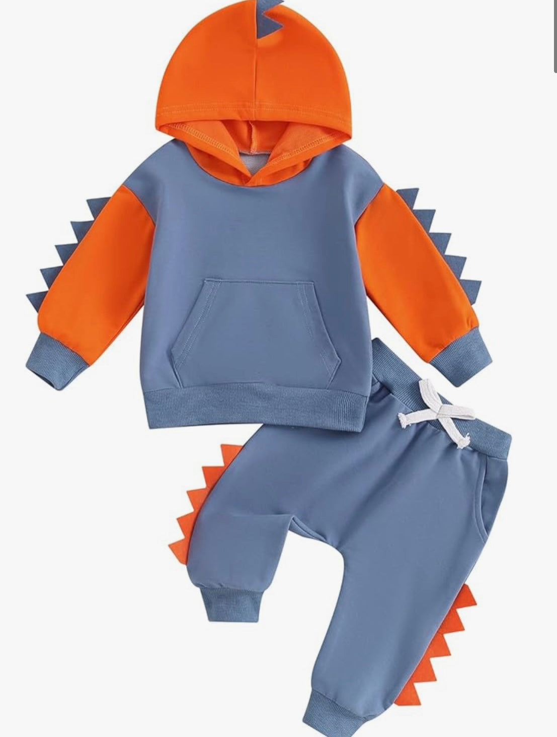 Little Kid Baby Boys Dinosaur Outfits Long Sleeve 2pcs Clothes Set