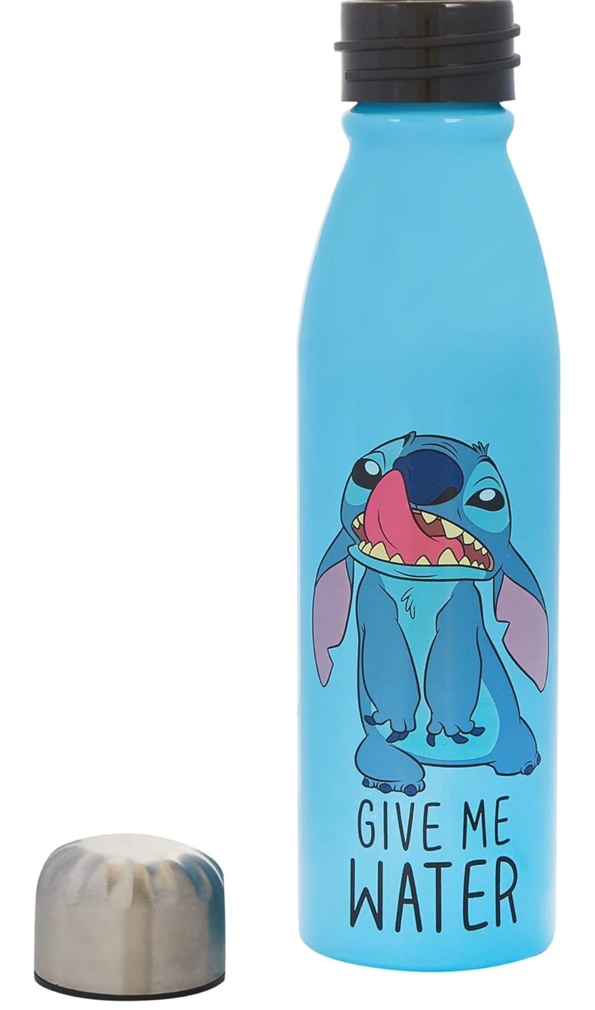 Disney Stitch Aluminum Water Bottle 600ml – Official Merchandise by Polar Gear, Kids - blue