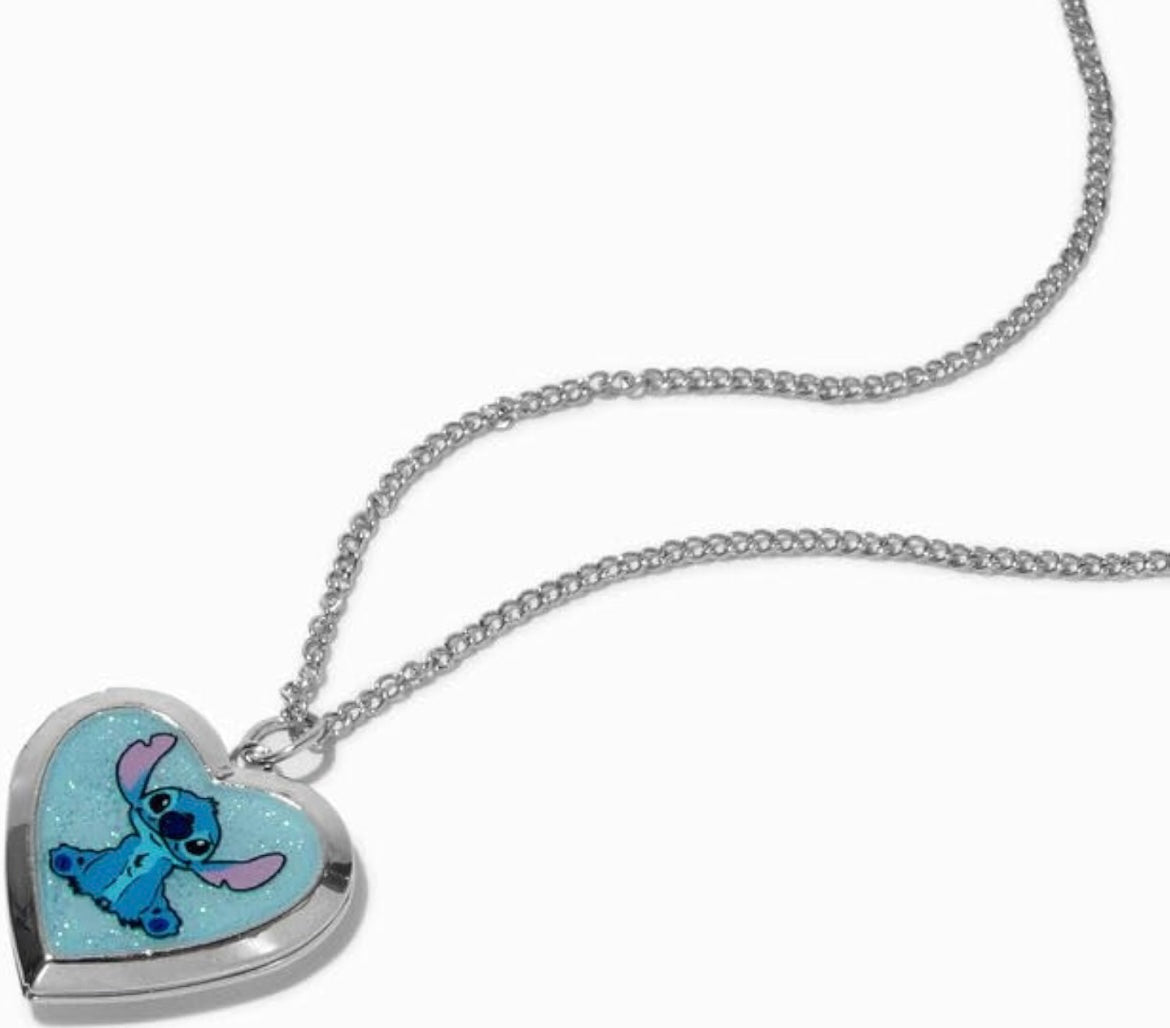 Disney Stitch Silver-Tone Locket Necklace