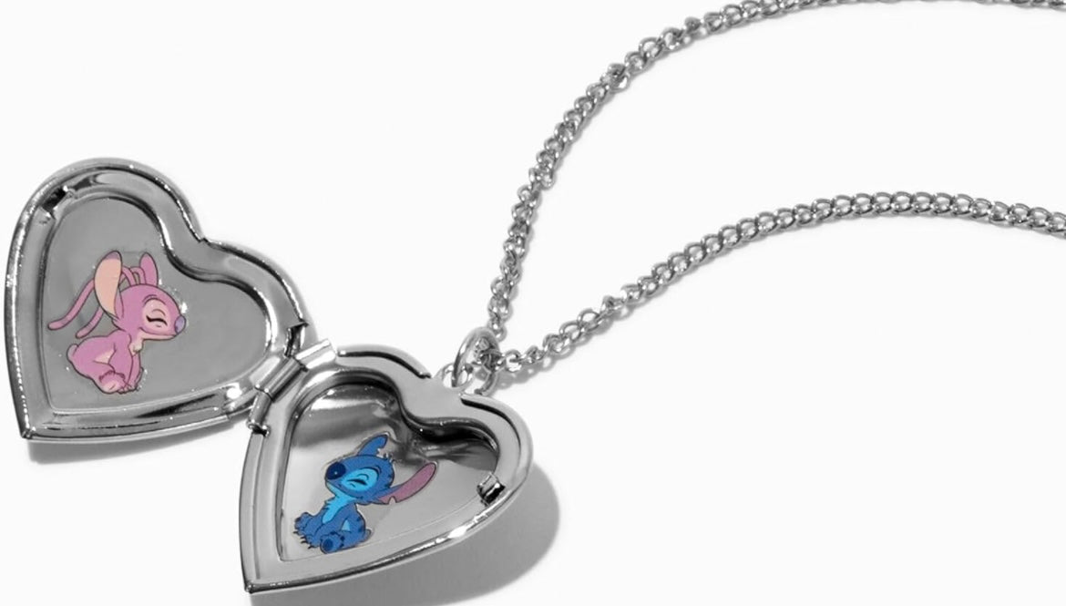 Disney Stitch Silver-Tone Locket Necklace