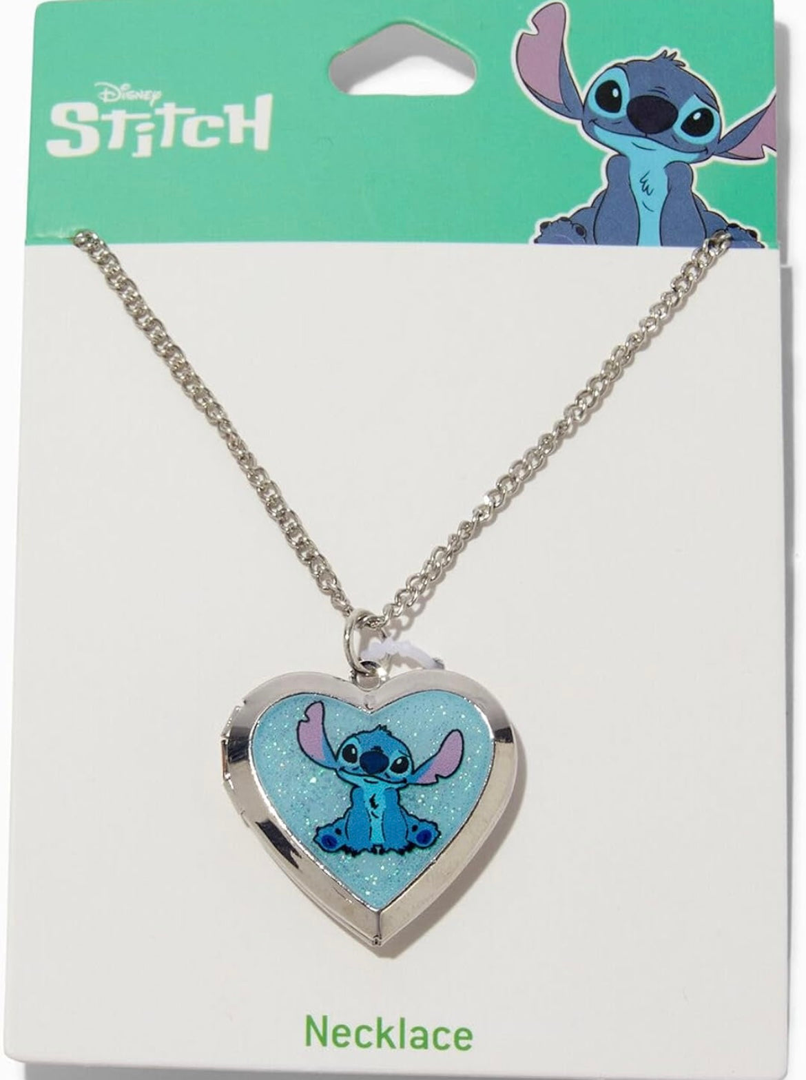 Disney Stitch Silver-Tone Locket Necklace