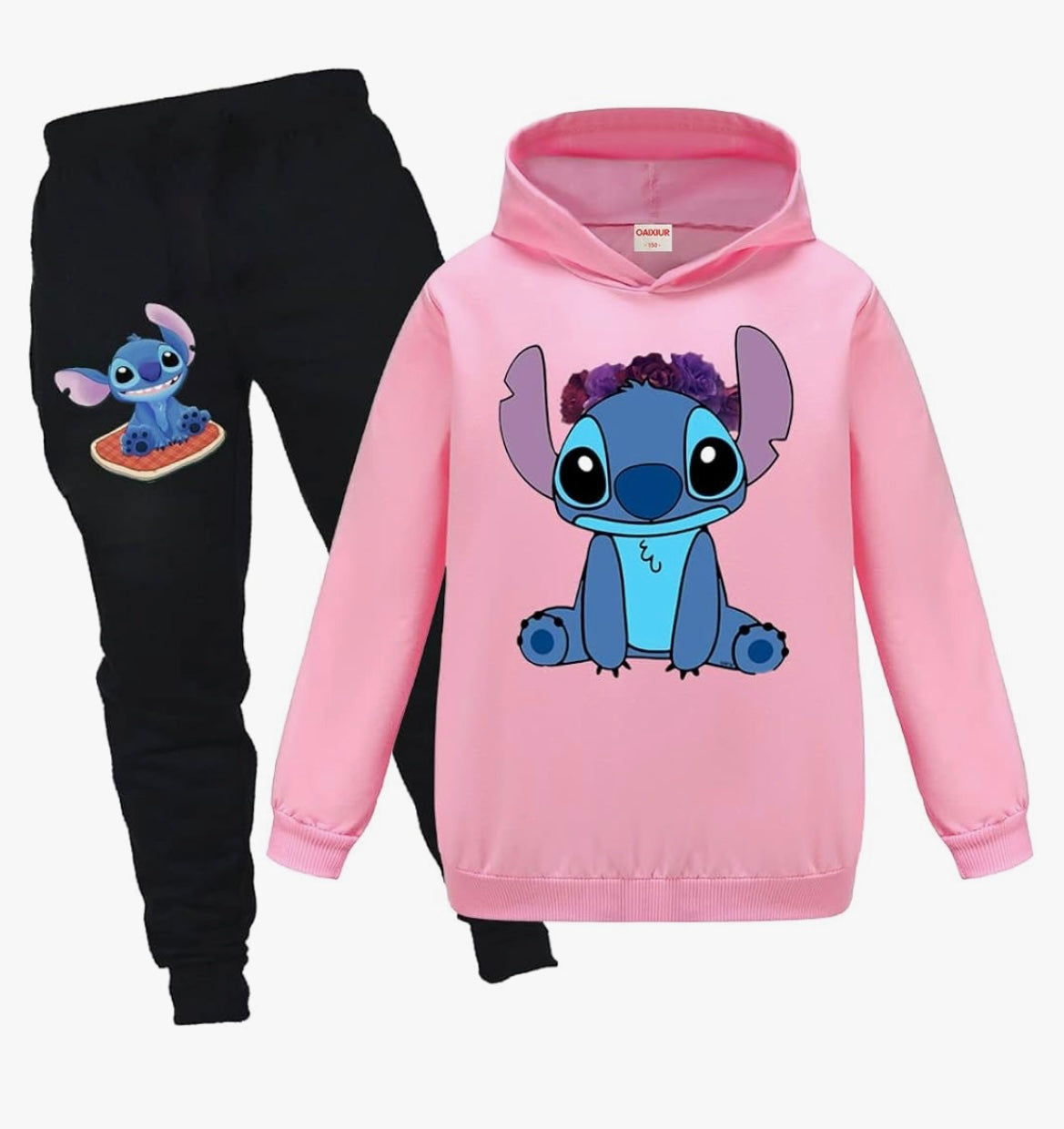 Kids Tracksuits Blue Cat Printing Hoodie & Joggers 2-piece Clothing Sets Sportswear