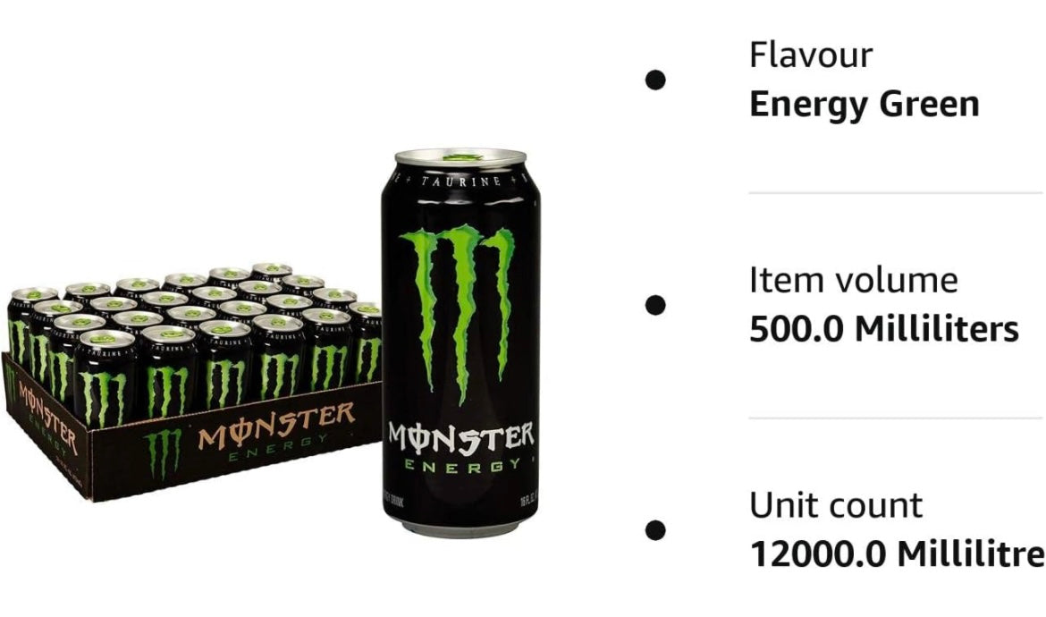 Monster Energy Drinks Energy Green Flavour