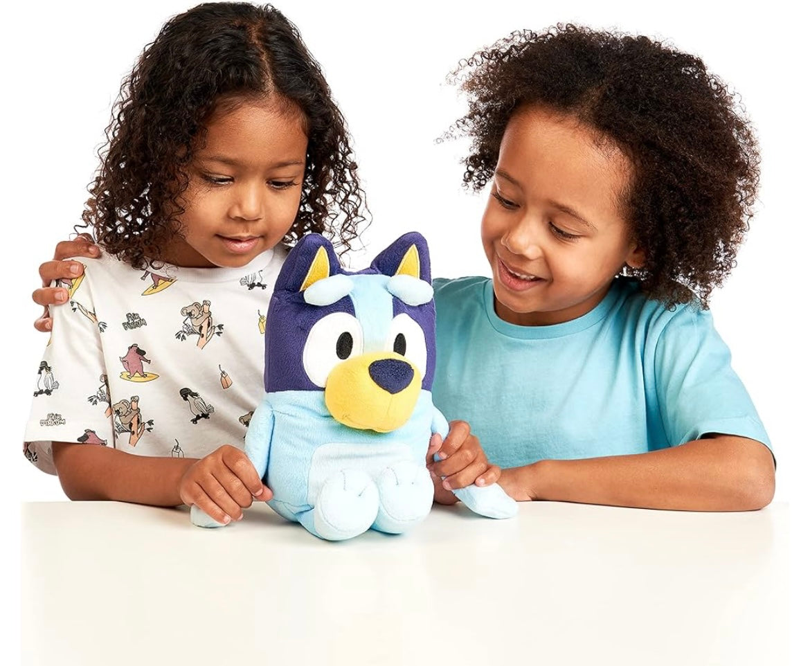 Bluey Large 30cm Talking Sounds Plush: Official Collectable Character Cuddly Jumbo Soft Toy, Blue