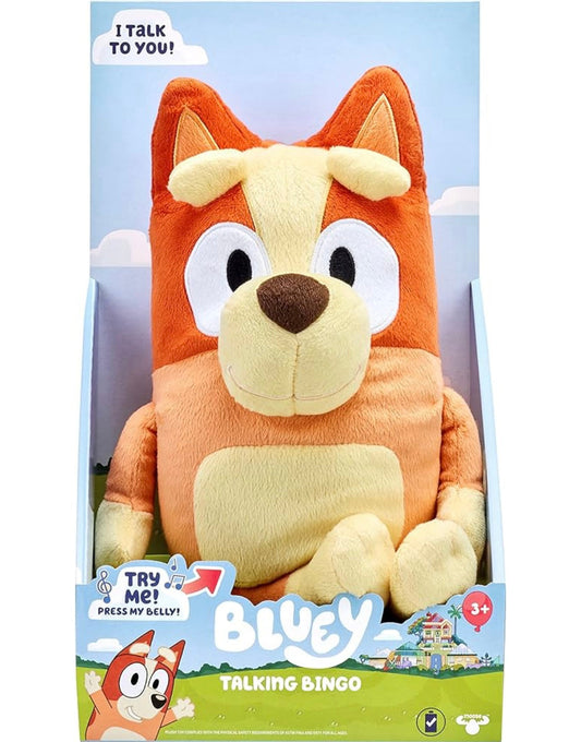 Bluey Bingo Large 30cm Talking Sounds Plush: Official Collectable Character Cuddly Jumbo Soft Toy