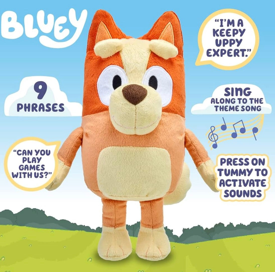 Bluey Bingo Large 30cm Talking Sounds Plush: Official Collectable Character Cuddly Jumbo Soft Toy