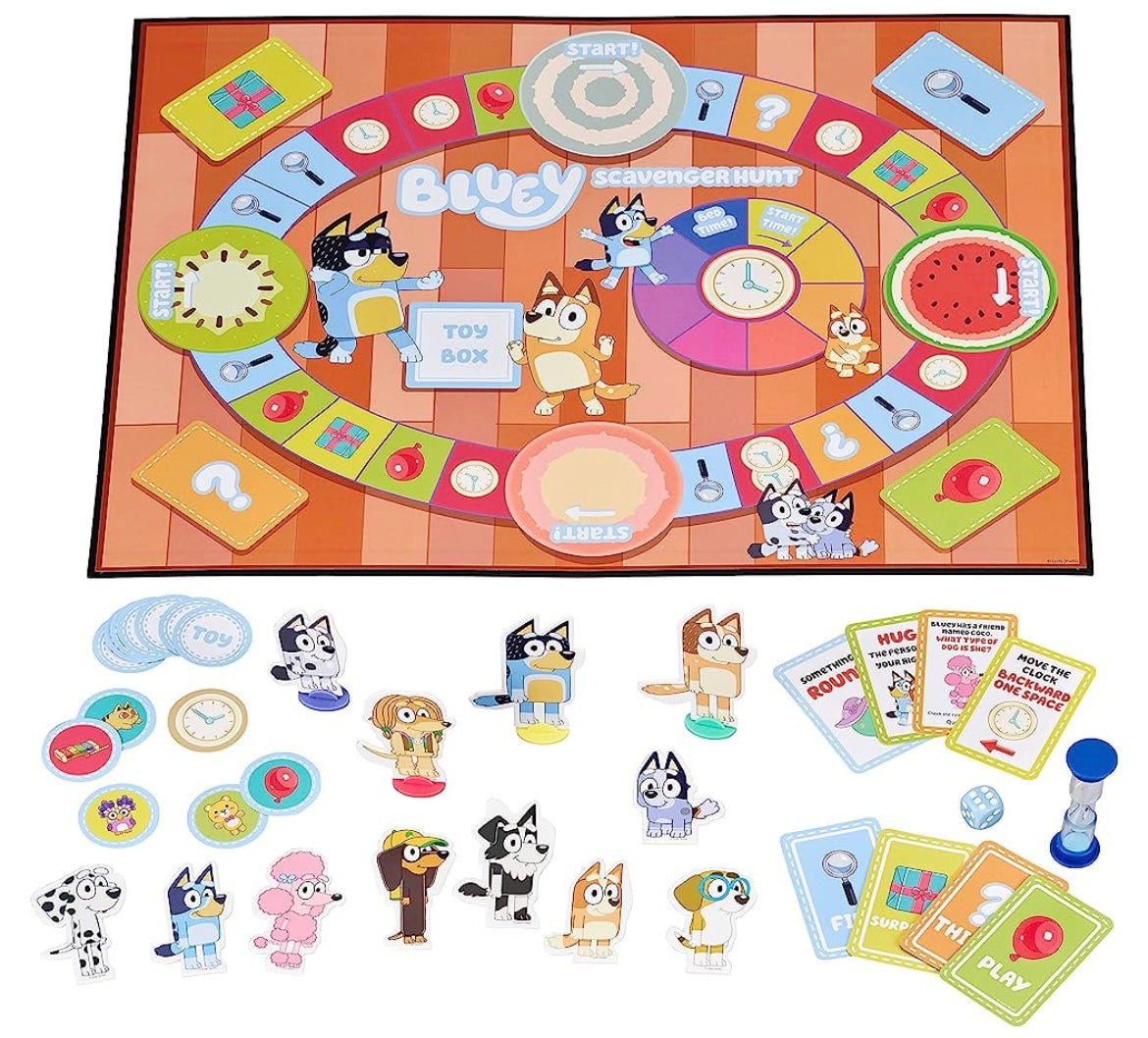 Bluey Scavenger Hunt Board Game - Official Famly Board Game for 2-4 Players