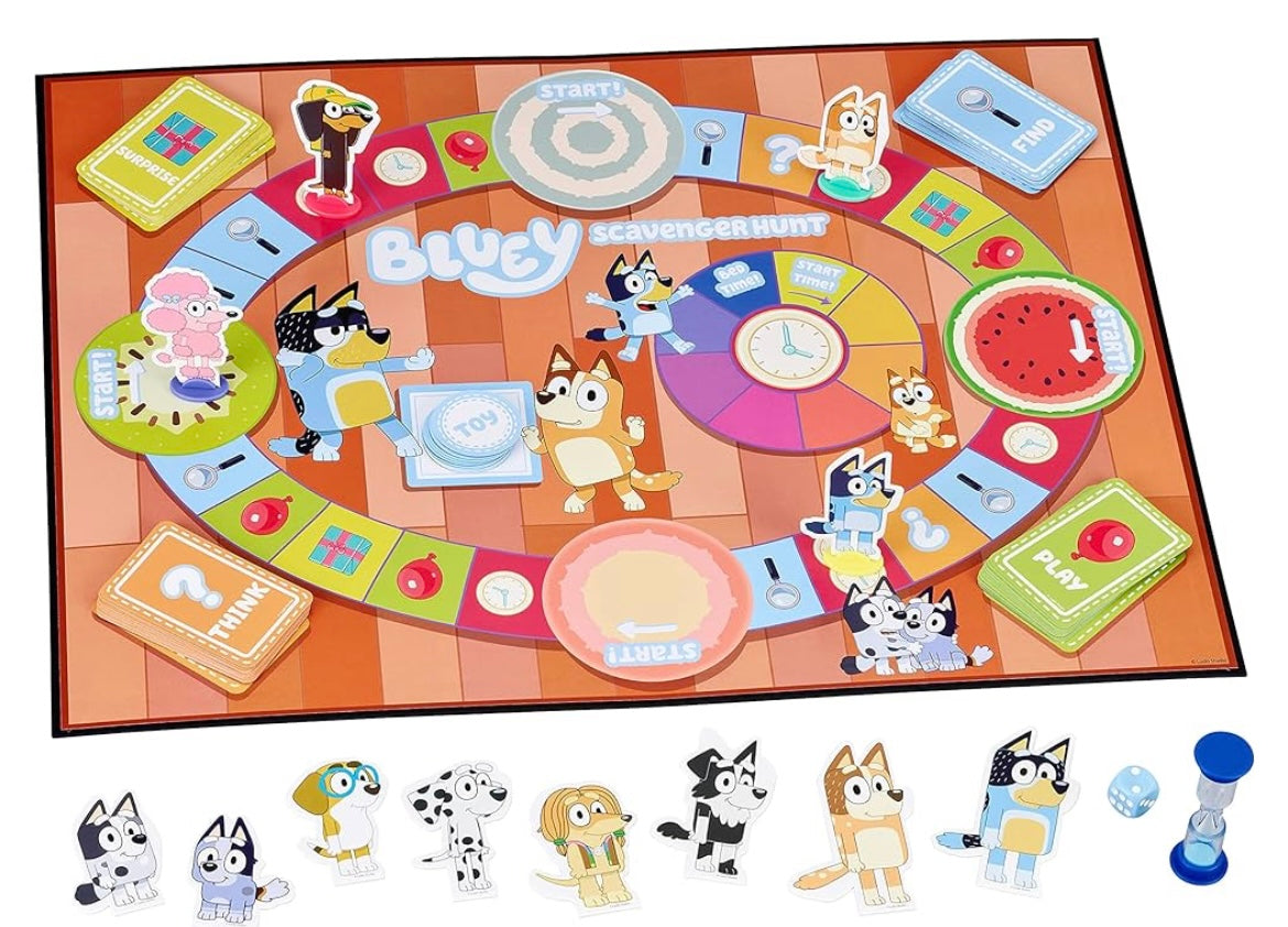 Bluey Scavenger Hunt Board Game - Official Famly Board Game for 2-4 Players