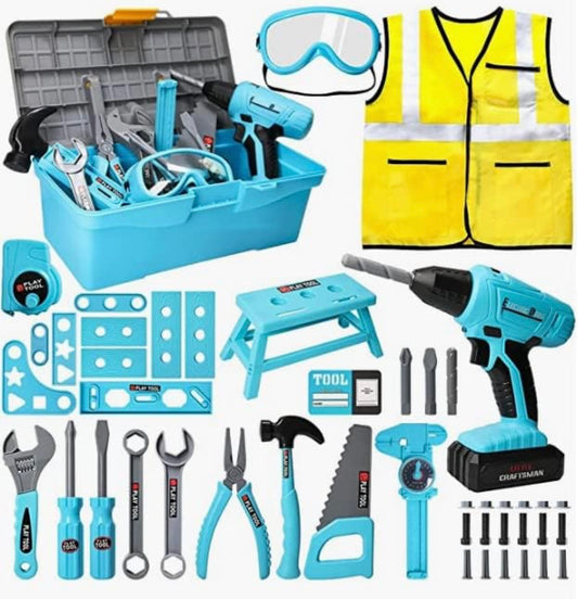 Kids Tool Set 50 Pcs Kids Construction Toys with Vest