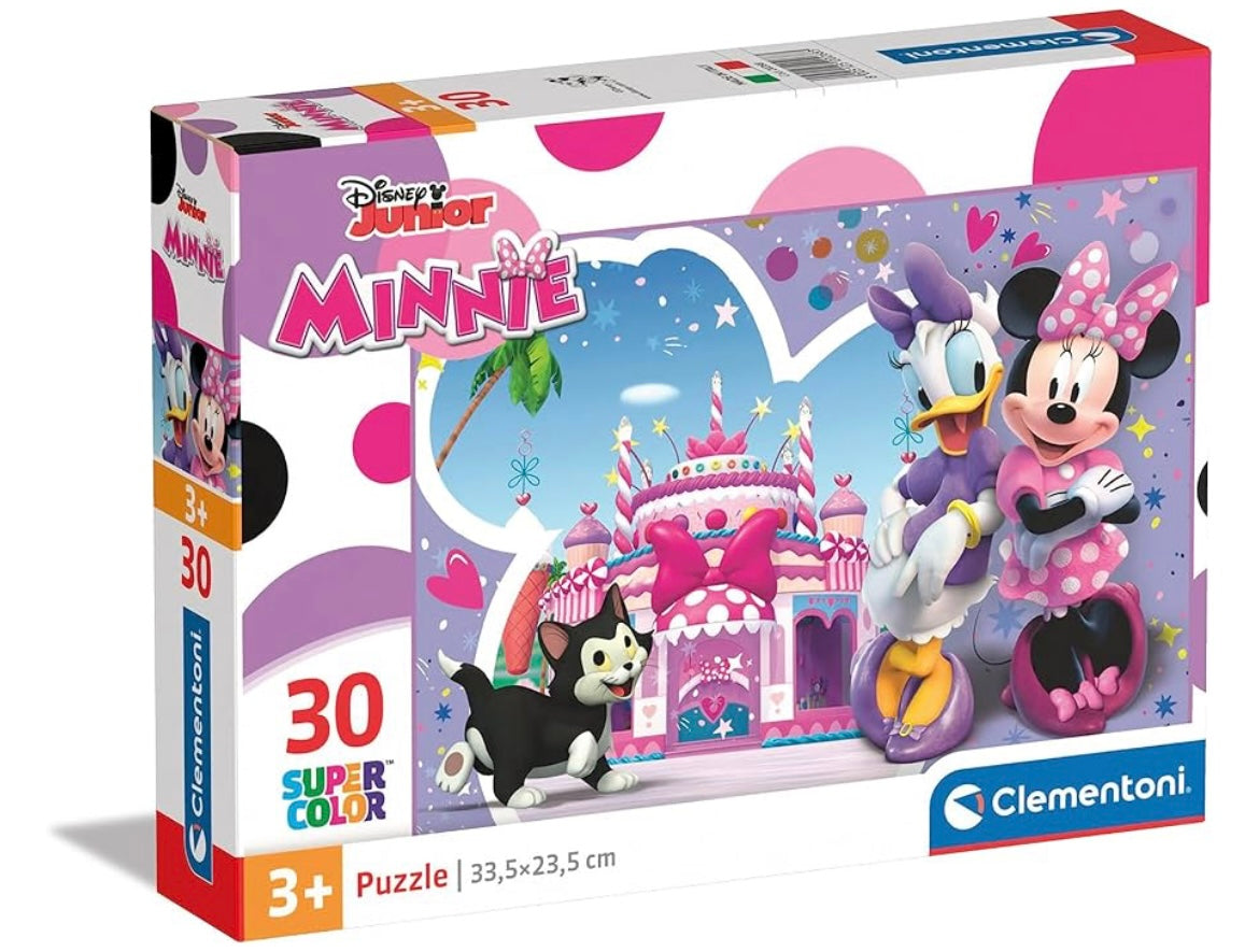 Clementoni 20268 Disney Minnie Supercolor Minnie-30 Pieces-Jigsaw Puzzle for Kids Age 3, Multicolored, M