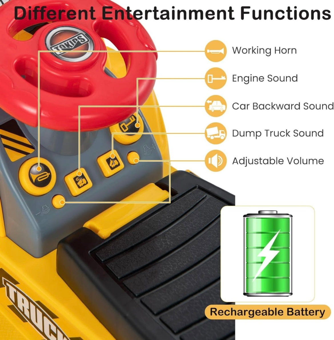 Maxmass Kids Ride on Excavator