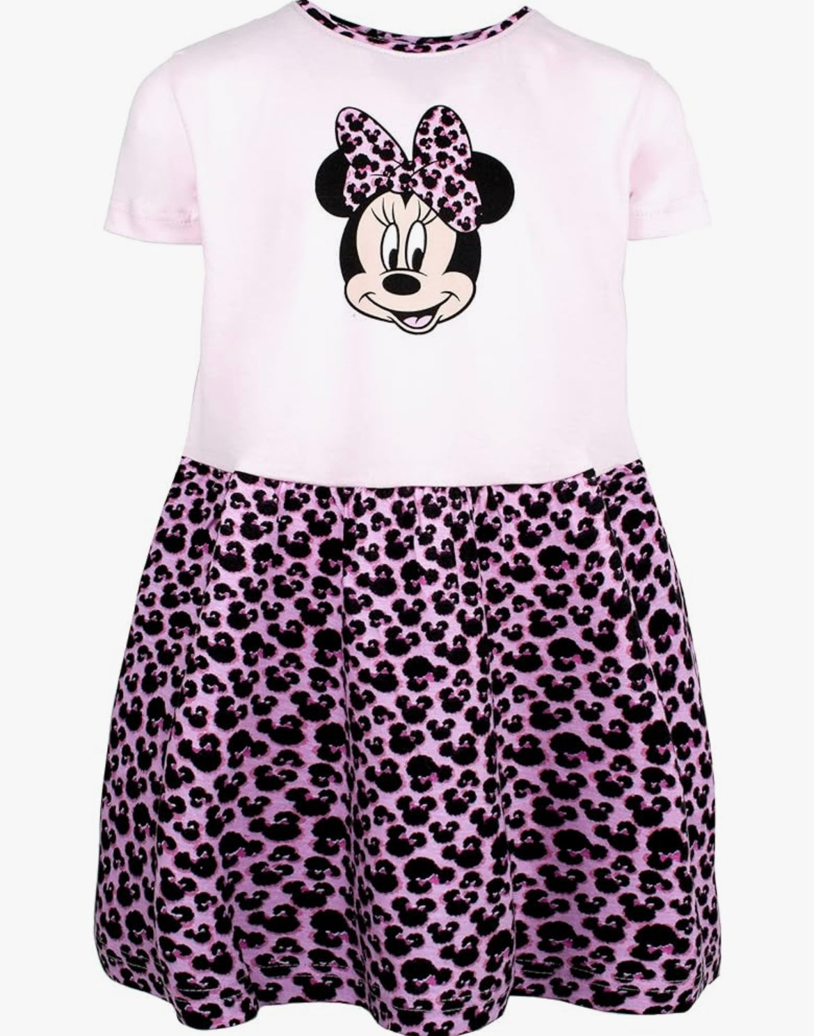 Disney - Minnie Mouse Pattern Dress - 100% Cotton - Summer Dresses for Girls - Minnie Mouse Dress Pink - Party Dress - Minnie Mouse Clothes Fancy Dress for Kids - Pink Doodle - Years