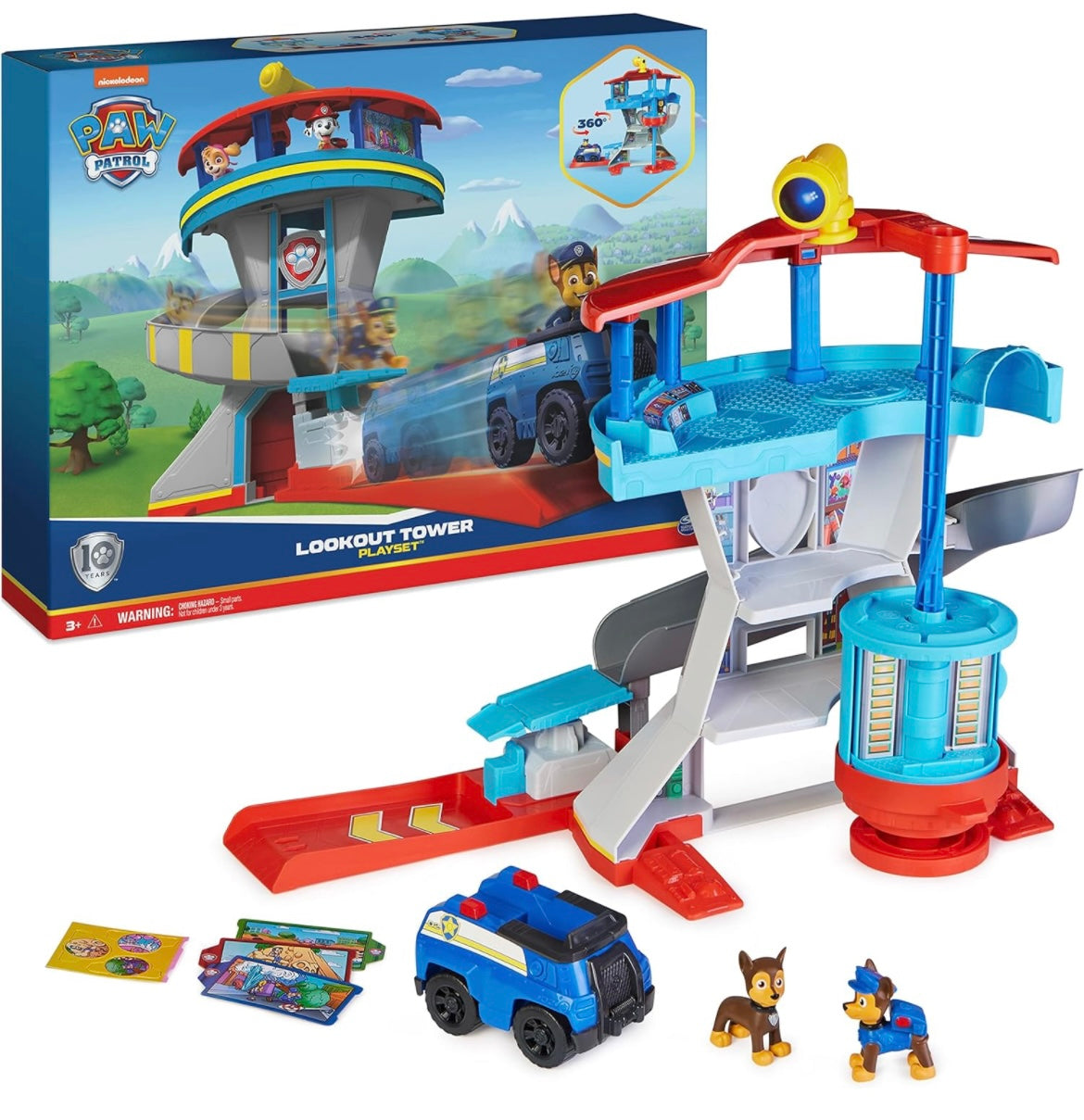 Paw Patrol Lookout Tower Playset with Toy Car Launcher