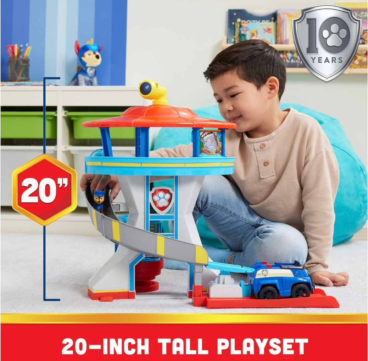 Paw Patrol Lookout Tower Playset with Toy Car Launcher