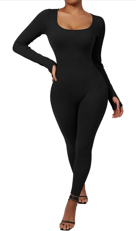 Women Ribbed One Piece Jumpsuits