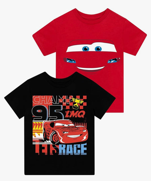 Disney Tshirt 2 Pack | Cars Lightning McQueen Top