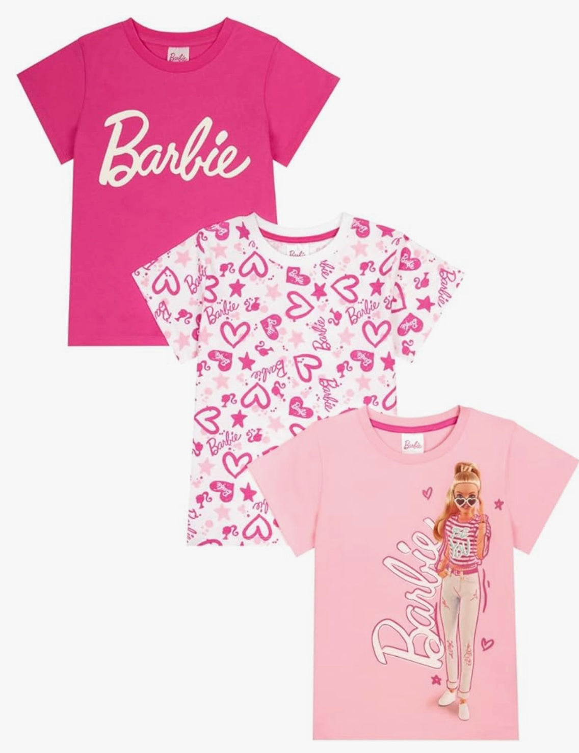 Barbie 3PK T-Shirts for Girls