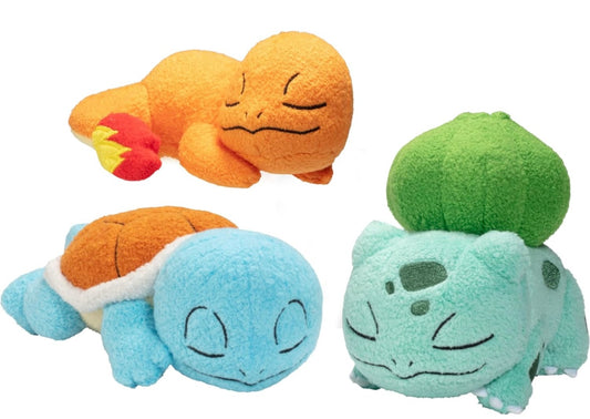 Pokémon Sleeping Plush - 5-Inch - Bulbasaur, Charmander, Squirtle