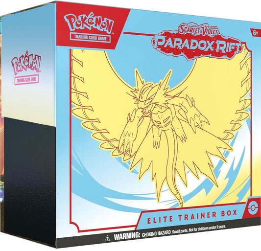 Scarlet & Violet—Paradox Rift Elite Trainer Box - Roaring Moon (9 Booster Packs, 1 Full-Art Foil Card & Premium Accessories)