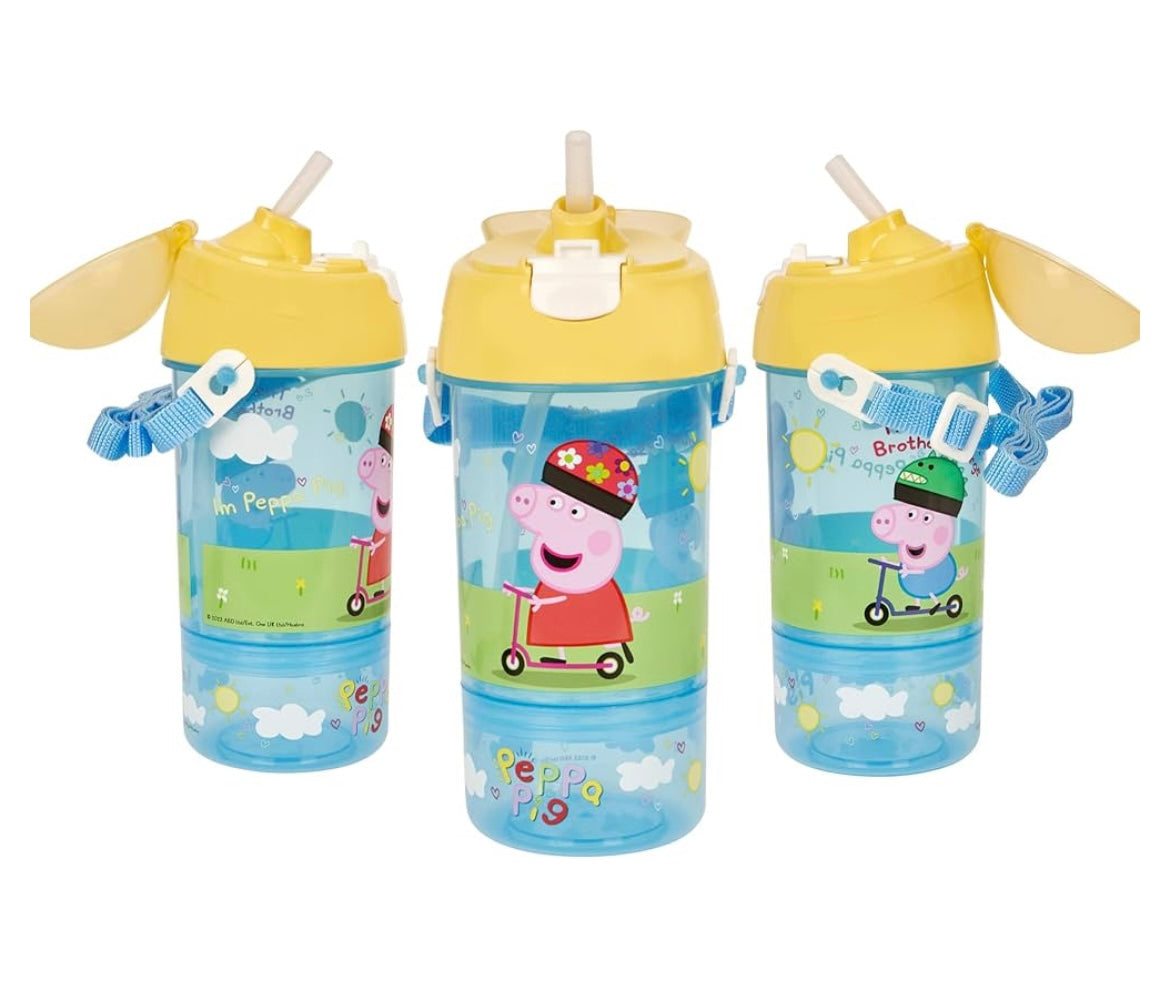 Peppa Pig Snack & Sip Water Bottle & Snack Pot