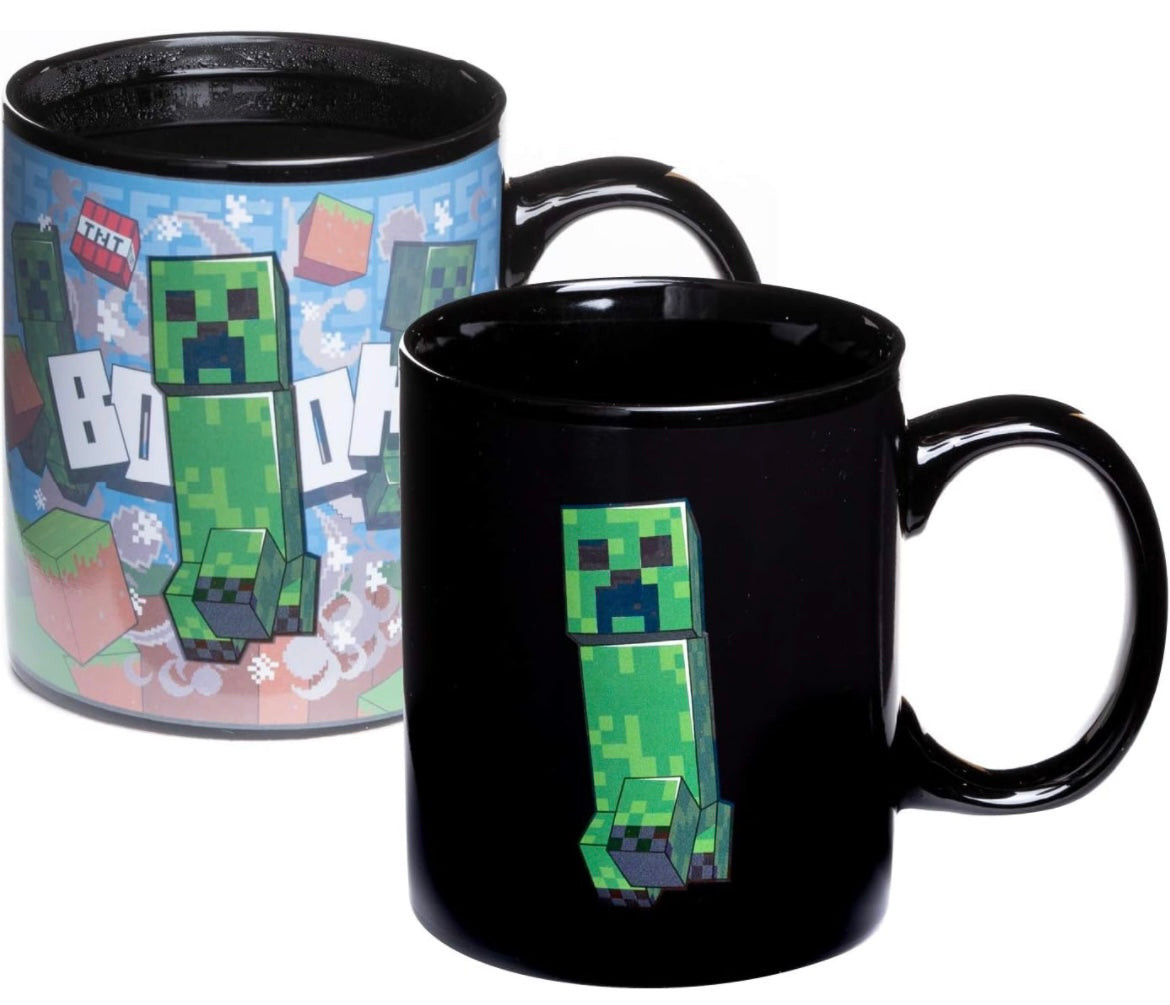 Minecraft Creeper Heat Change Synthetic Mug, 295 ml