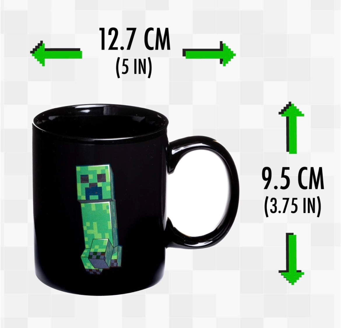 Minecraft Creeper Heat Change Synthetic Mug, 295 ml