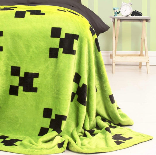 Minecraft Creeper Emerald Fleece Blanket