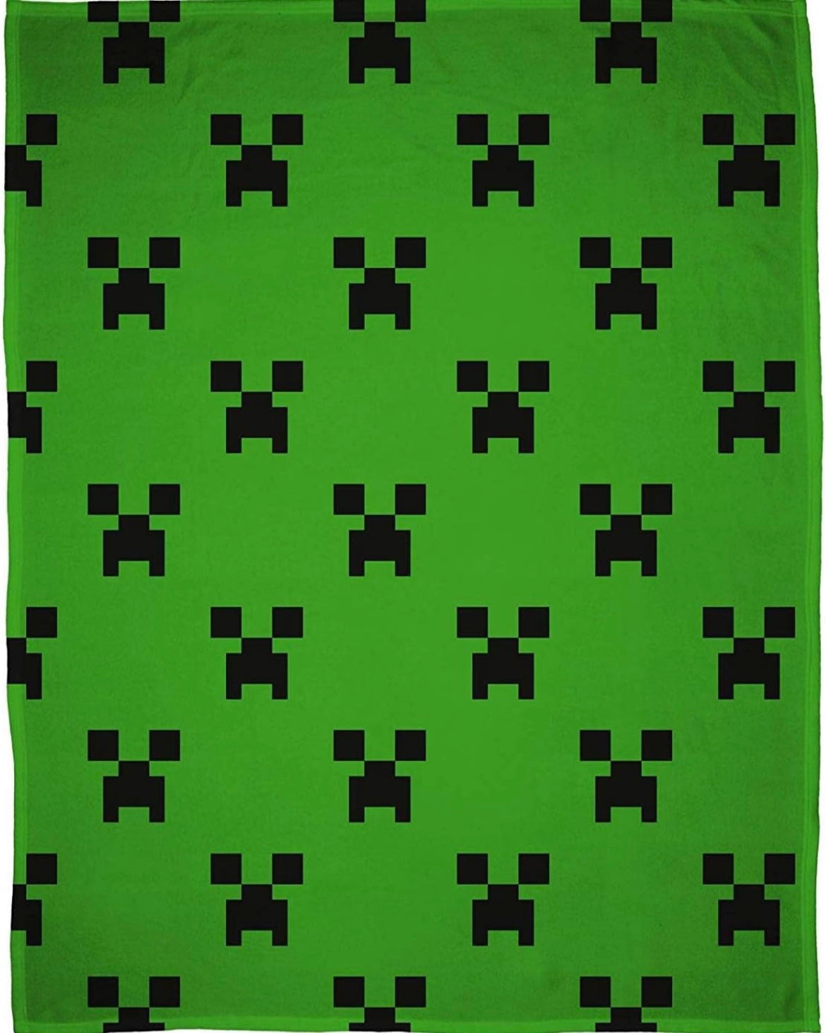 Minecraft Creeper Emerald Fleece Blanket