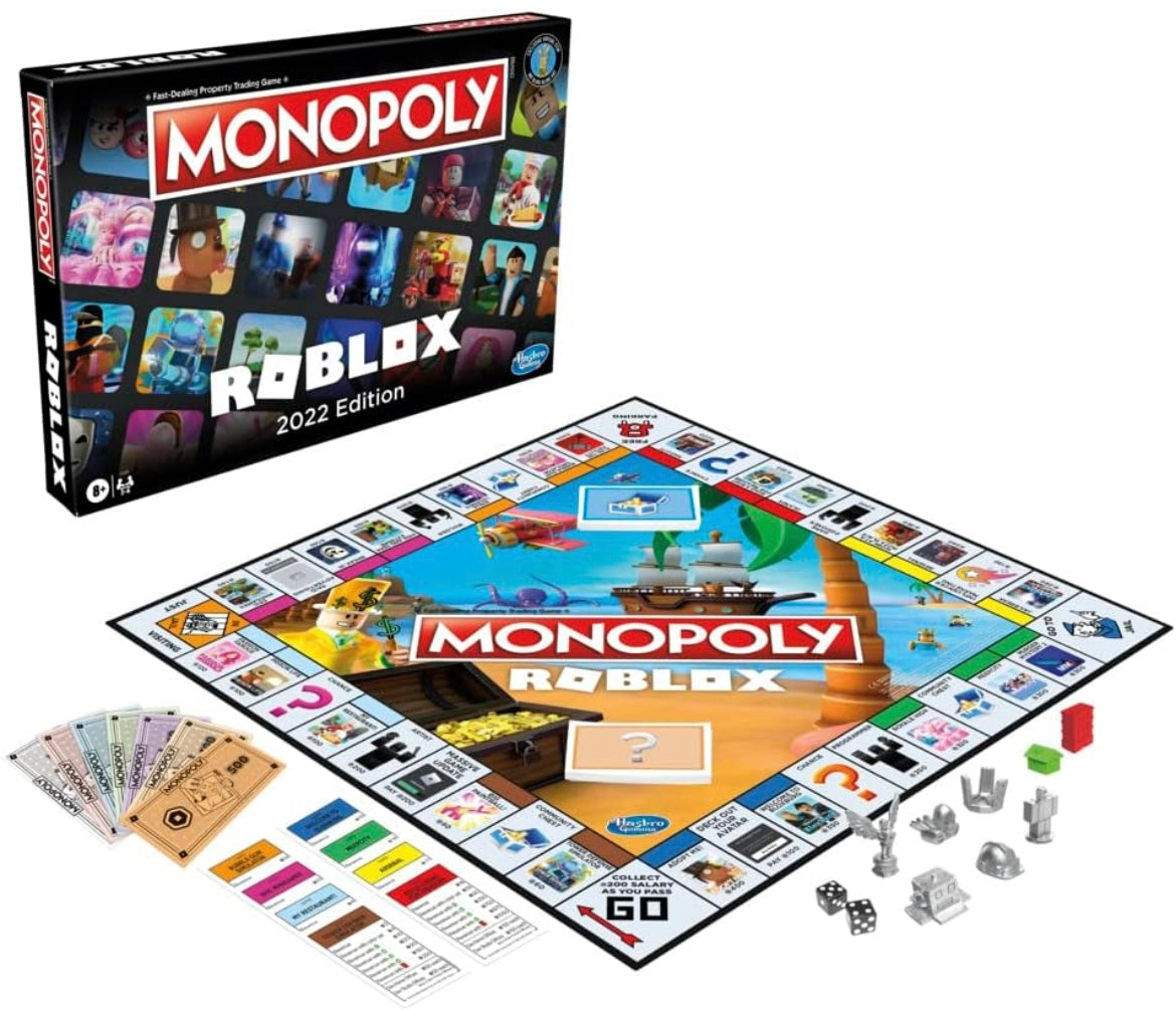 Monopoly: Roblox 2022 Edition Game, Monopoly Board Game, Buy, Sell, Trade Popular Roblox Experiences