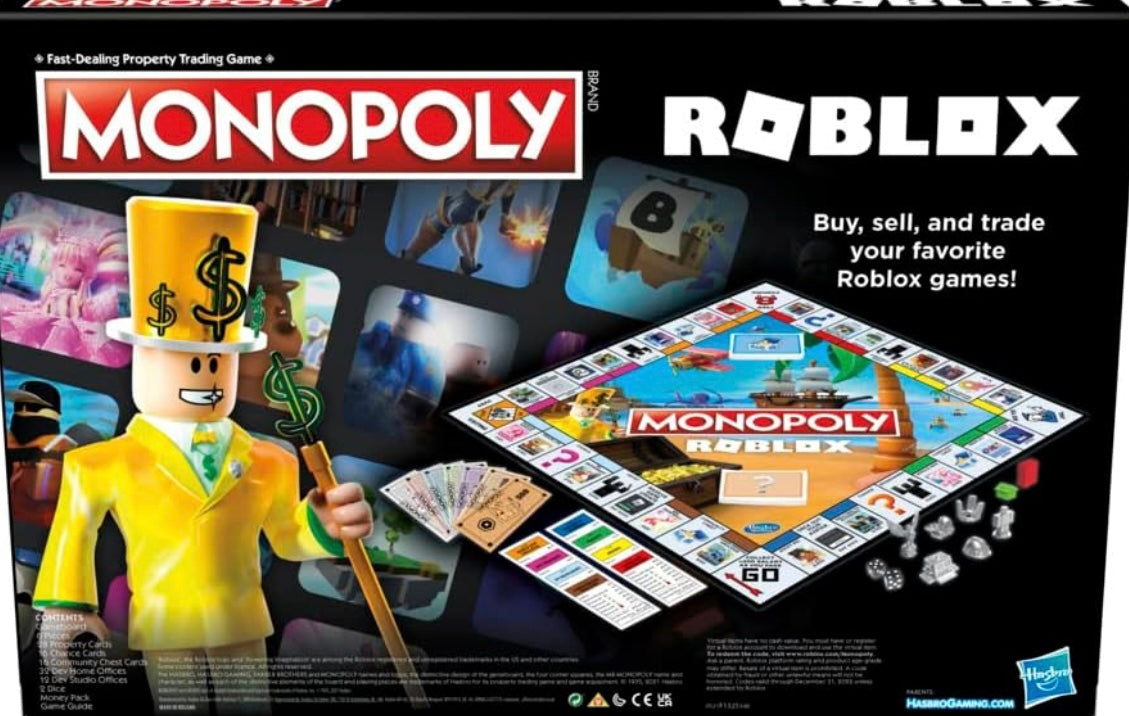 Monopoly: Roblox 2022 Edition Game, Monopoly Board Game, Buy, Sell, Trade Popular Roblox Experiences