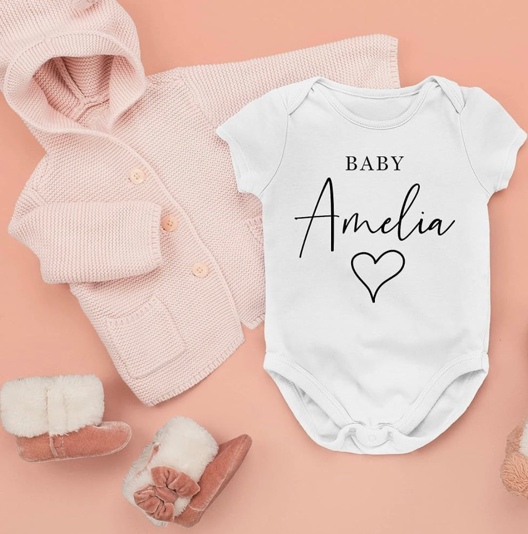 Personalised Newborn Babygrow