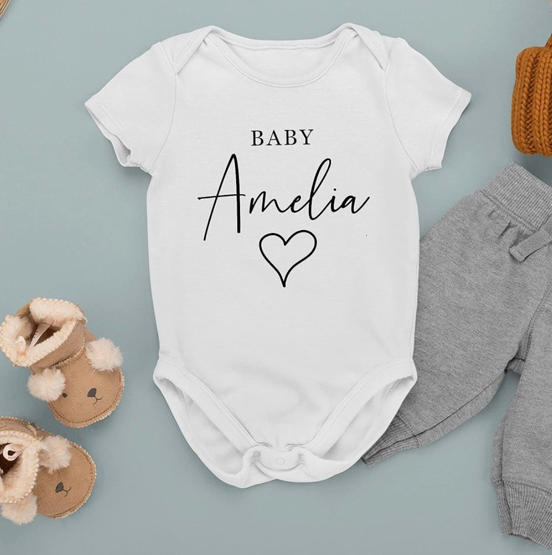 Personalised Newborn Babygrow