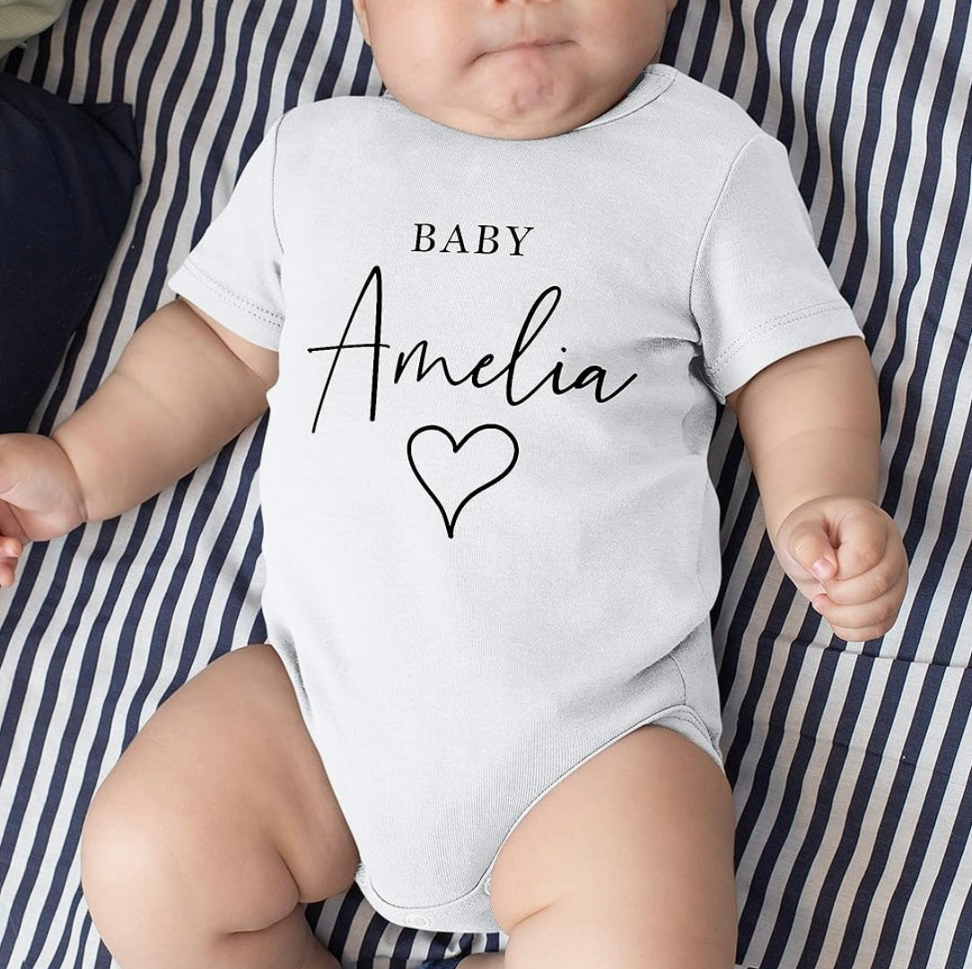 Personalised Newborn Babygrow