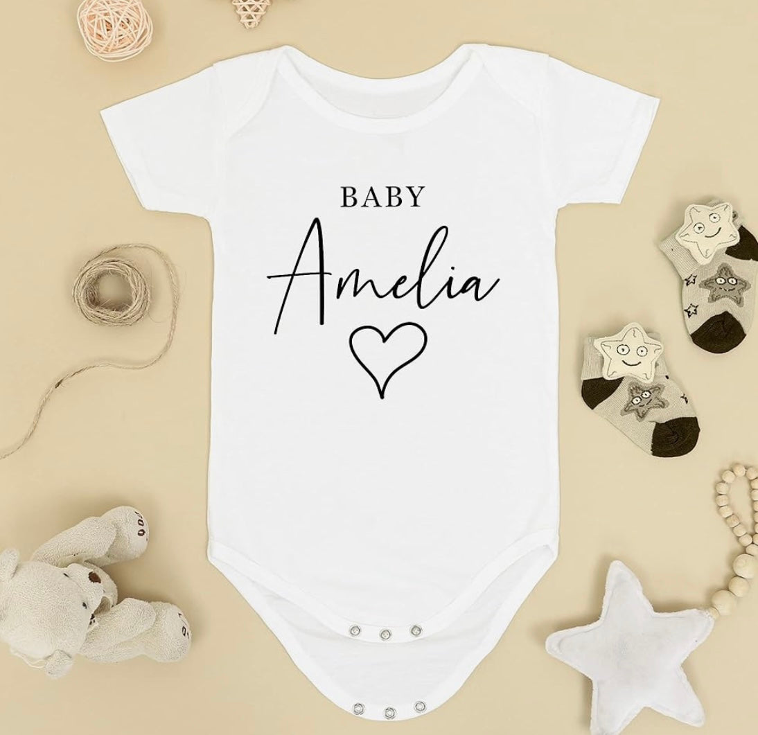 Personalised Newborn Babygrow