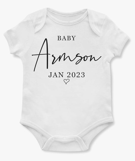 Personalised Baby Babygrow