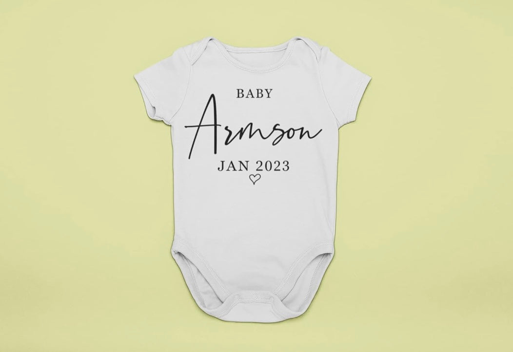 Personalised Baby Babygrow