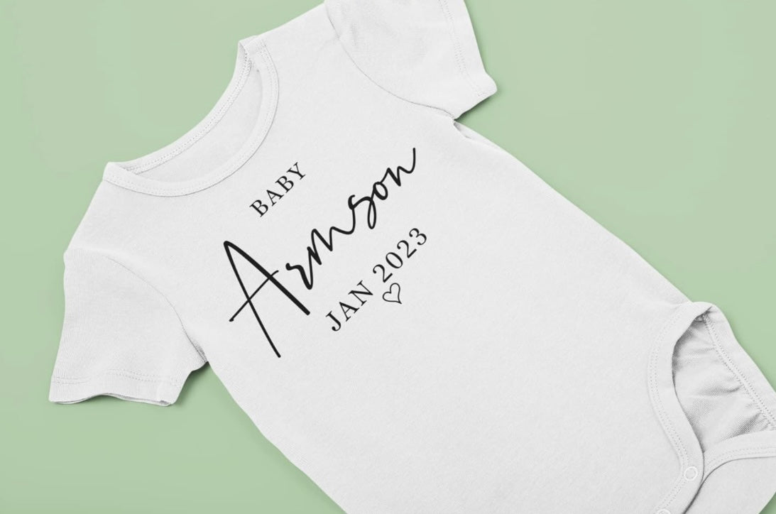 Personalised Baby Babygrow