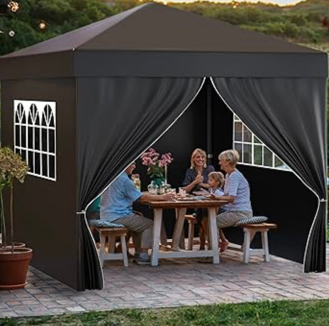 3x3Meter Outdoor Pop Up Gazebo with Sides and Windows